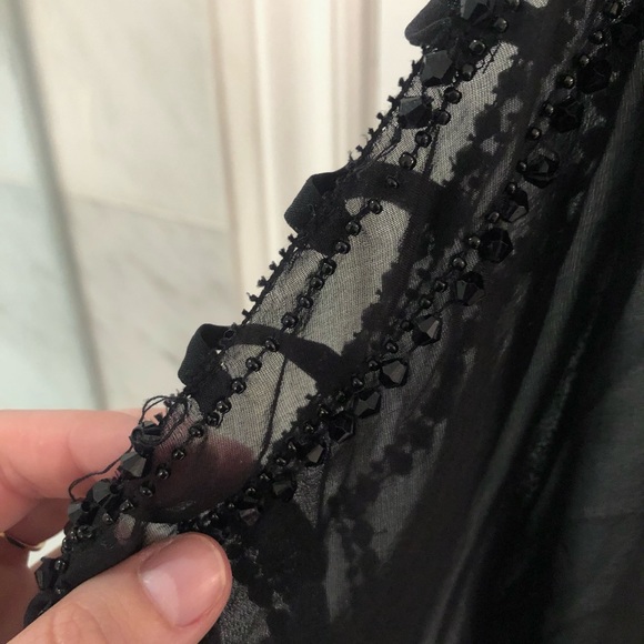 BIRD BY JUICY COUTURE Sheer Beaded Cut Out Blouse - Picture 4 of 6